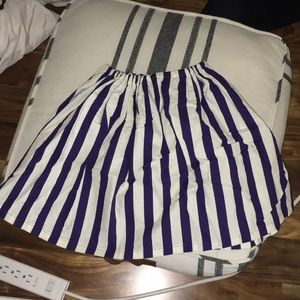 Purple and white A line skirt